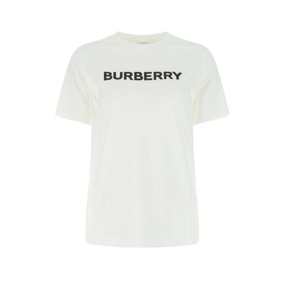 Burberry Women White Cotton T-Shirt